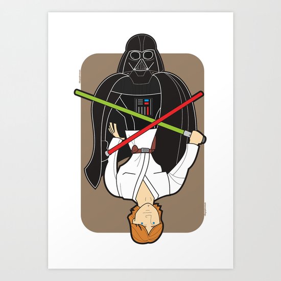 Darth Vader and Luke Art Print