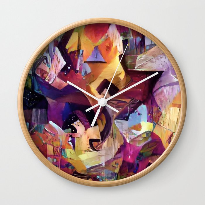 Color Collage Wall Clock