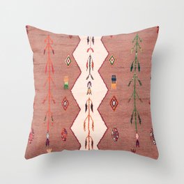 Heritage Moroccan Carpet Design Throw Pillow