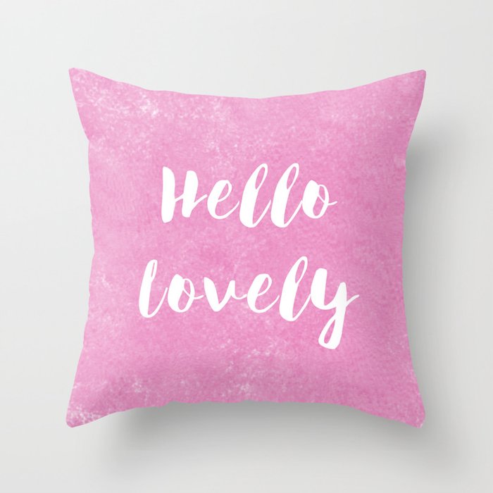 Hello lovely sales pillow