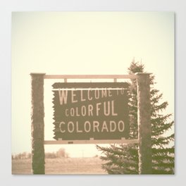 welcome to colorful colorado Canvas Print