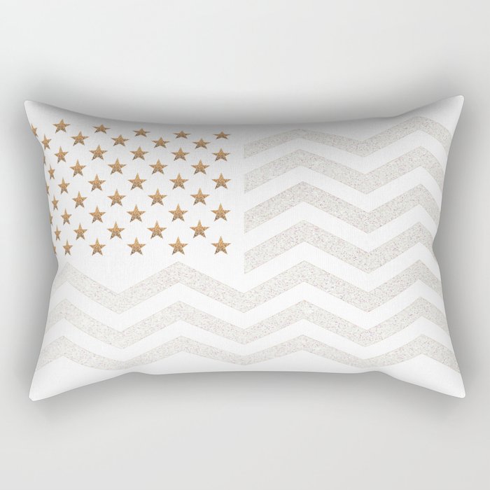 GOLD Stars Stripes Rectangular Pillow by Monika Strigel Society6