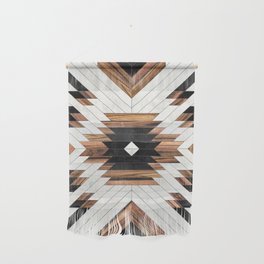 Urban Tribal Pattern No.5 - Aztec - Concrete and Wood Wall Hanging