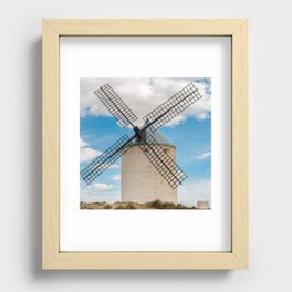 Spain Photography - Ancient Windmill On A Dry Field Recessed Framed Print