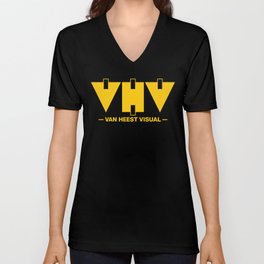 Van Heest Visual Gold Text V Neck T Shirt