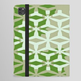 Retro Modern Color Block Greens iPad Folio Case