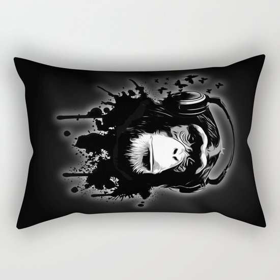 Monkey Business - Black Rectangular Pillow