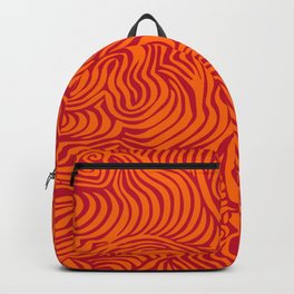 orange red flow Backpack | Curated, Digital, Drawing, Lines, Vectorstyle, Hot, Flow, Graphicdesign, Red, Orange 