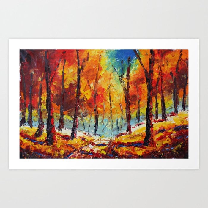 Autumn Landscape Oil Painting Bright Autumn Landscape Palette