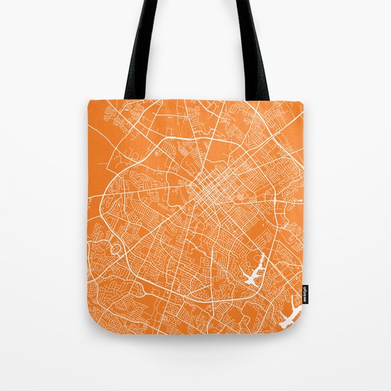 Lexington map orange Tote Bag