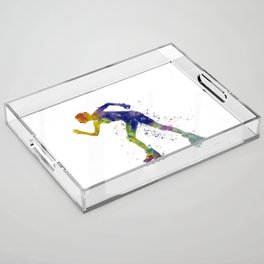 Watercolor Inline Skater Acrylic Tray