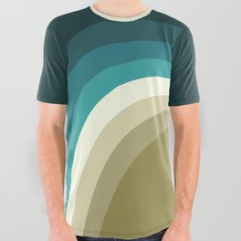 Colorful retro curves 5 All Over Graphic Tee