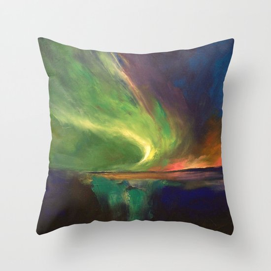 Aurora Borealis Throw Pillow by Michael Creese Society6