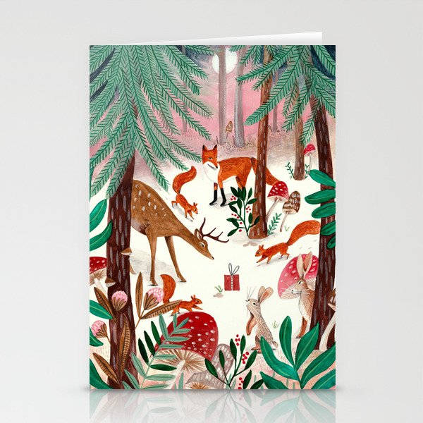 Whimsical woodland enchanted forest animals Stationery Cards