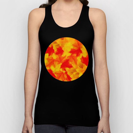 Autumn leaf abstract Unisex Tank Top