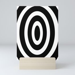 Trippy Black and White Pattern Mini Art Print