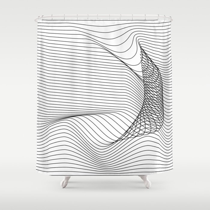 Upstream I Shower Curtain