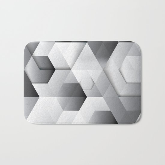 Black geometrics Bath Mat