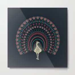 The Neon Peacock  Metal Print | Neonpeacock, Minimalbirds, Peacock, Minimalanimals, Joy, Lights, Drawing, Artmandala, Animal, Neonbird 
