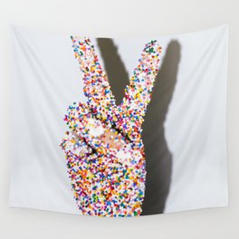 Peace, Love, and Sprinkles Wall Tapestry