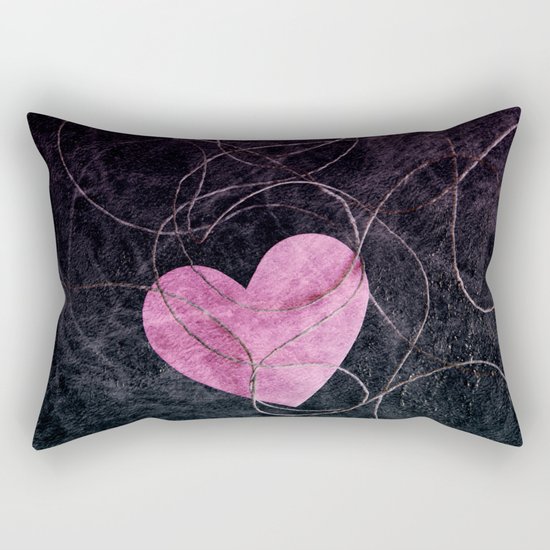 Heart grunge Rectangular Pillow