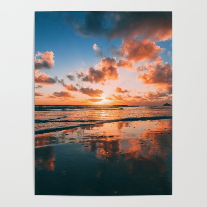 Sunset on the Beach Poster