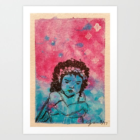 Having a No Good, Very Bad Day ( Grumpy Fairy ) Art Print