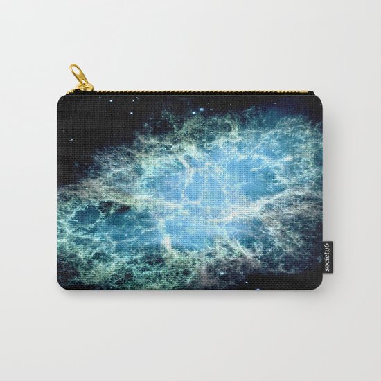 Crab Nebula : Aqua Teal Blue Galaxy Carry-All Pouch