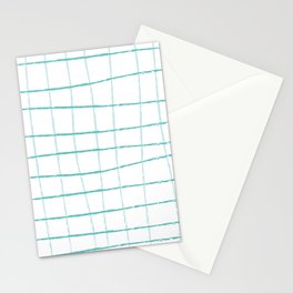 Blue Grid Wallpaper Stationery Cards