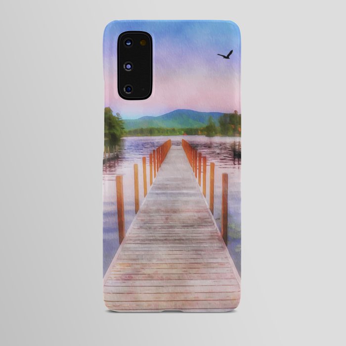 Pastel Hues of Huddle Bay on Lake George New York Android Case