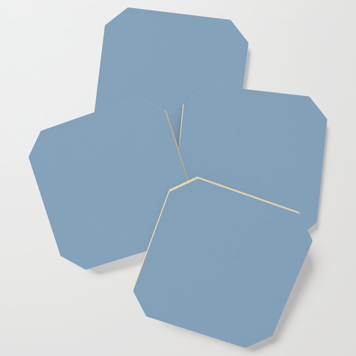 Glacier Lake blue pastel solid color modern abstract pattern  Coaster