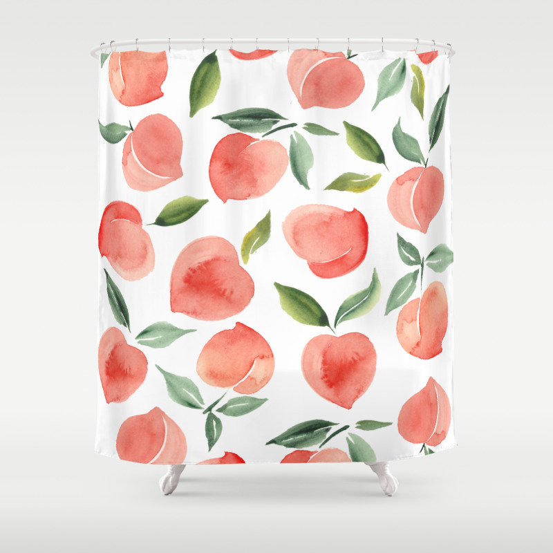 Peaches Shower Curtain By Summersunhomeart Society6