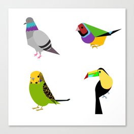 geometric bird print Canvas Print