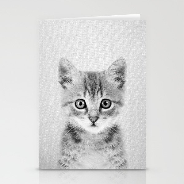 Kitten - Black & White Stationery Cards