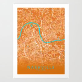 Nashville, TN, USA, Gold, Blue, City, Map Art Print | Blue, City, Grey, Tn, Black, Nashville, Bronze, Minimal, Land, Map 