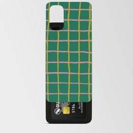 Retro Hygge Checkered Plaid in Green  Android Card Case