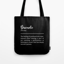 Duende Definition In White Tote Bag