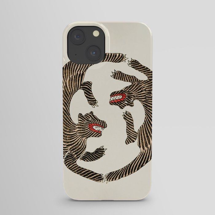 Japanese Tigers by Taguchi Tomoki 1860-1869 - Tiger iPhone Case