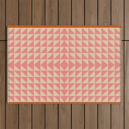 Bold Triangle Pattern in Pink and Orange Outdoor Rug