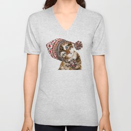 Baby Cat with the Hat V Neck T Shirt