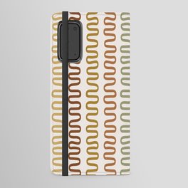 Abstract Shapes 230 in Earthy Sage Green Gold (Snake Pattern Abstraction) Android Wallet Case