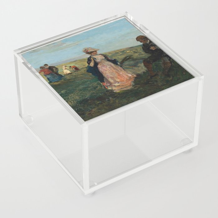  vintage landscape with victorian figures painting -  charles conder Acrylic Box