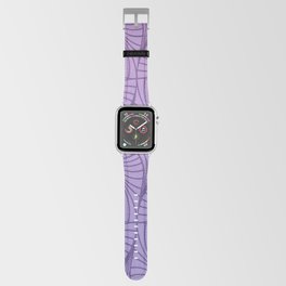 Abstract Wavy Circle Pattern with a Subtle Purple Gradient Ombre Tie Dye Overlay Apple Watch Band