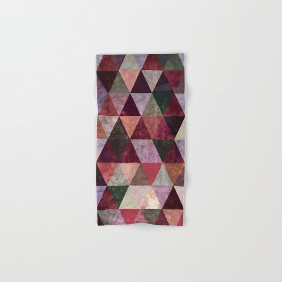 Abstract #480 Grunge Triangles #2 Hand & Bath Towel