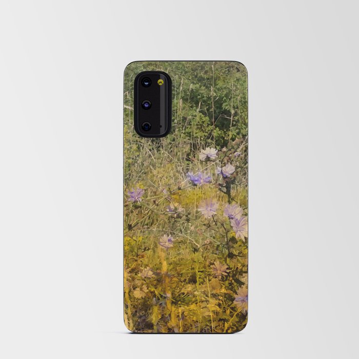 Vintage Chicory field in the summertime Android Card Case