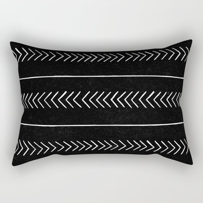 Arrows & Lines - Weathered Black Rectangular Pillow