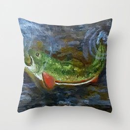 Hungry Trout No2. Throw Pillow
