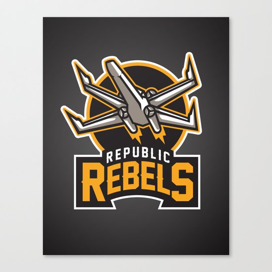 Republic Rebels - Black Canvas Print