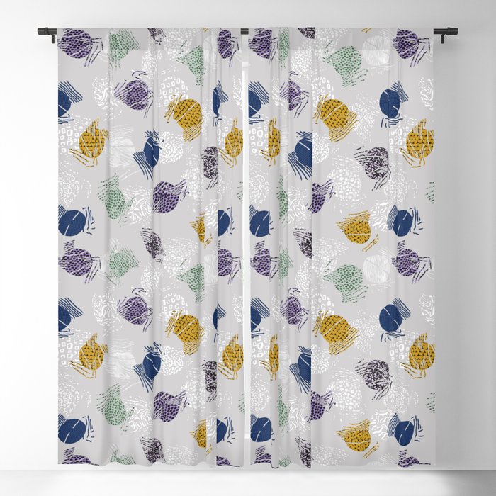 Colorful abstract circles 8L Blackout Curtain