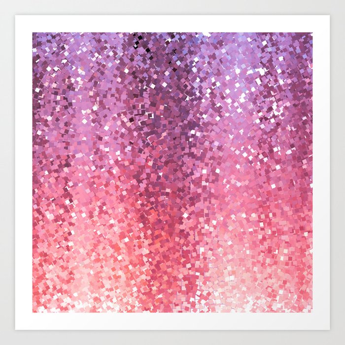 Squarely In The Realm Of Glitter Abstract Art Print By Donovanh